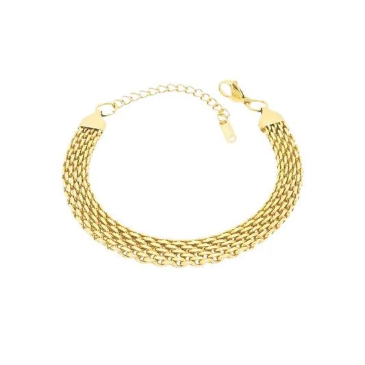 Puppis PUB04370G Βραχιόλι Από Επιχρυσωμένο Ανοξείδωτο Ατσάλι