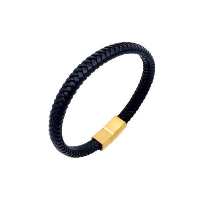 Puppis PUB08582G Ανδρικό Βραχιόλι Με Δέρμα και Ατσάλι