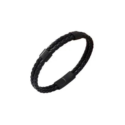 Puppis PUB22399B Ανδρικό Βραχιόλι Με Δέρμα και Ατσάλι