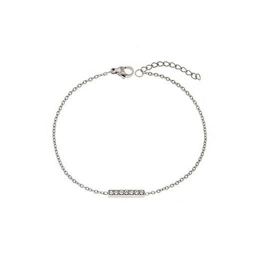 Puppis PUB85383G Gold Plated Steel Bracelet with White Zircon