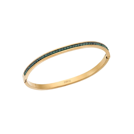 Puppis PUB85383G Gold Plated Steel Bracelet with White Zircon