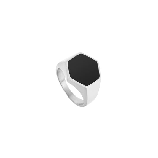 Puppis PUR86567B Men's Black Stainless Steel Ring