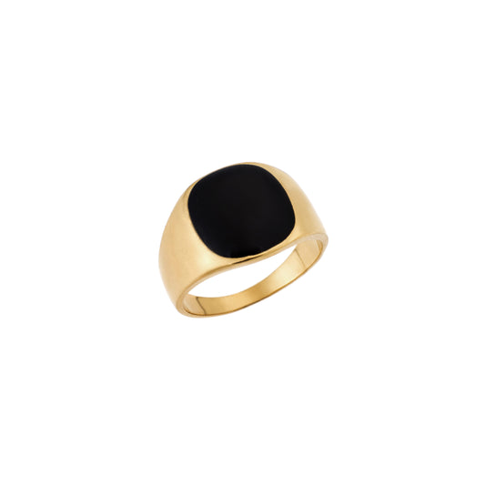 Puppis PUR86567B Men's Black Stainless Steel Ring