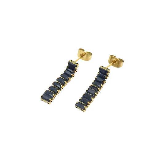 Puppis PUW89019G Gold Plated Steel Hoop Earrings