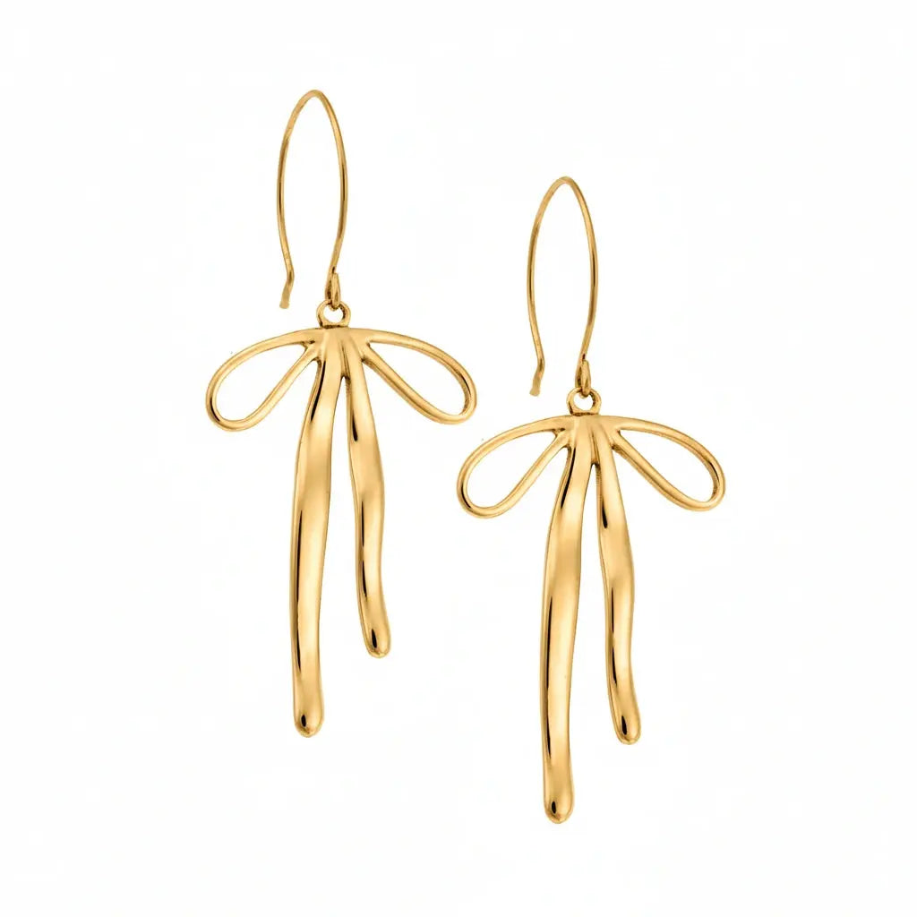 Puppis PUW20429G Gold Plated Steel Dangle Earrings