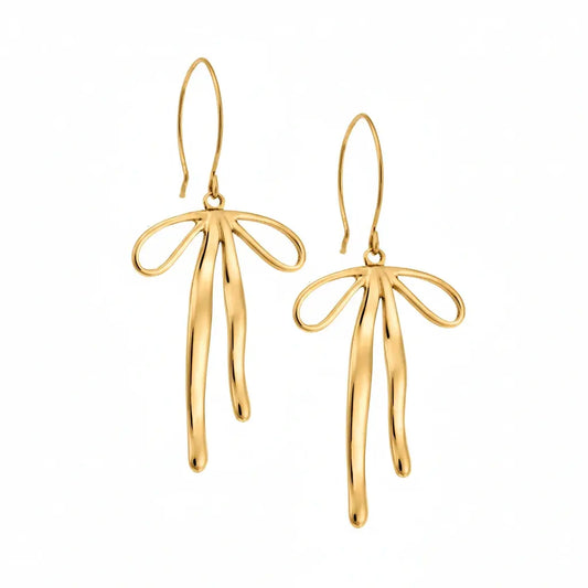 Puppis PUW20429G Gold Plated Steel Dangle Earrings