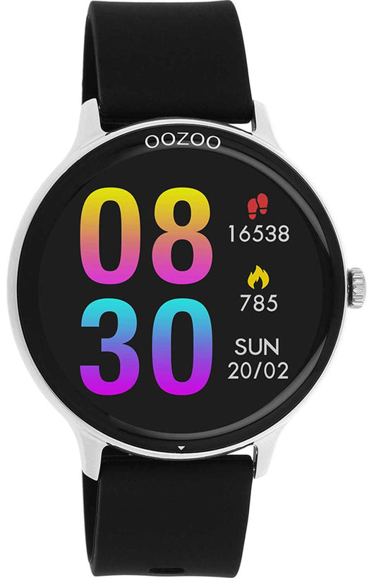 OOZOO Q00130 45mm Smartwatch Black Silicon Strap
