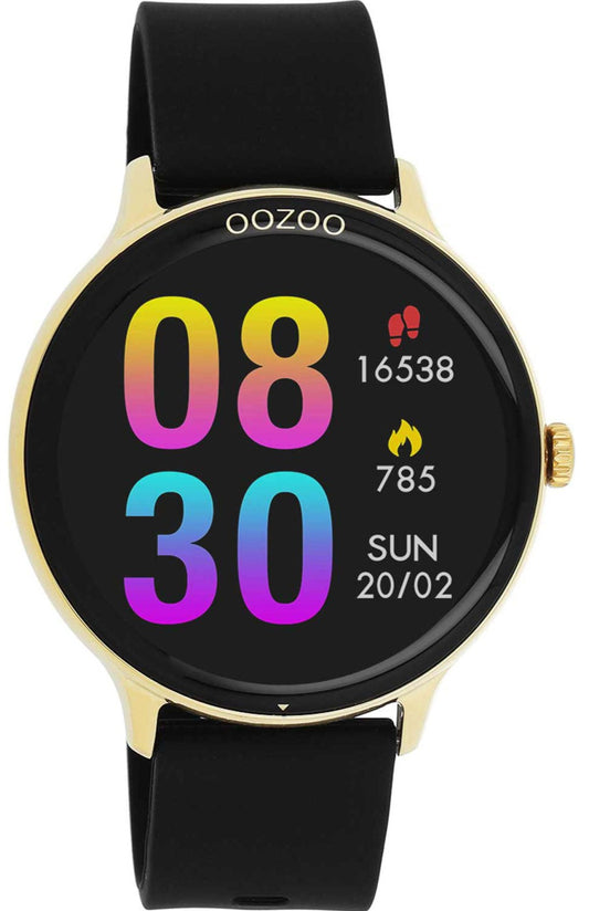 OOZOO Q00132 45mm Smartwatch Black Silicon Strap