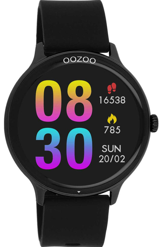 OOZOO Q00134 45mm Smartwatch Black Silicon Strap