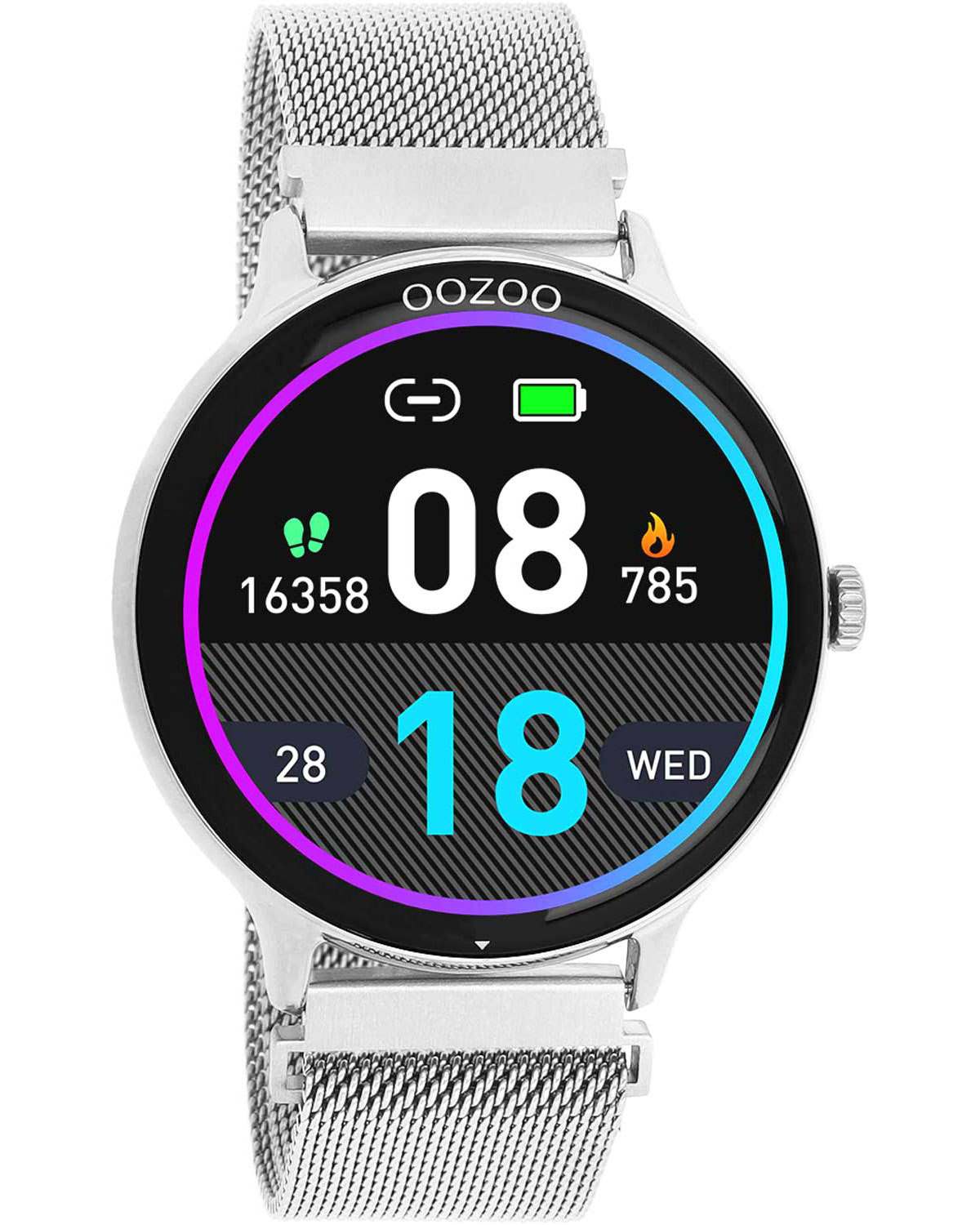 OOZOO Q00135 45mm Smartwatch Stainless Steel Bracelet