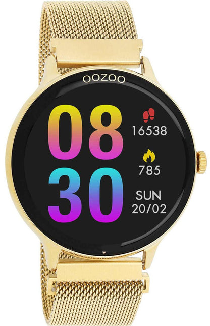 OOZOO Q00136 45mm Smartwatch Gold Stainless Steel Bracelet