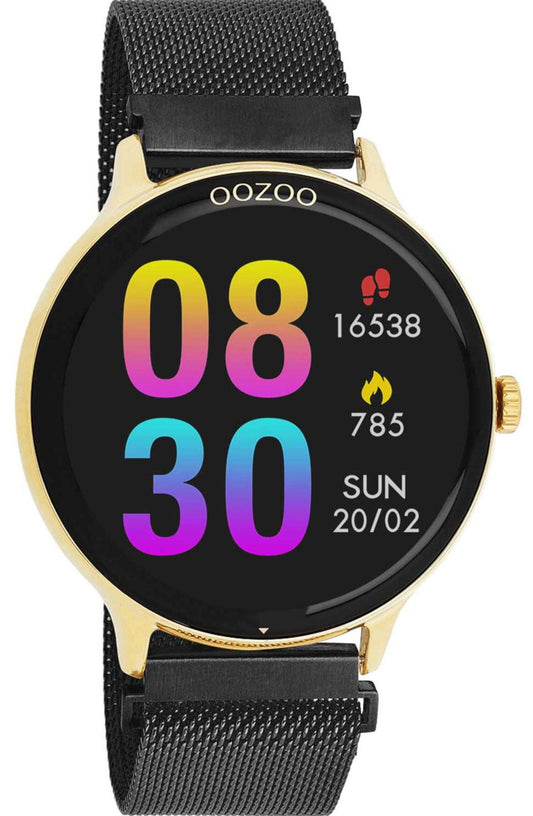 OOZOO Q00137 45mm Smartwatch Black Stainless Steel Bracelet