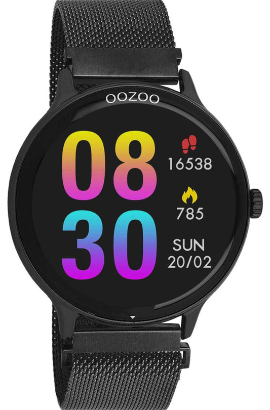 OOZOO Q00139 45mm Smartwatch Black Stainless Steel Bracelet
