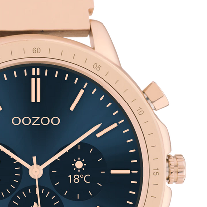 OOZOO Q00307 45mm Smartwatch Rose Gold Stainless Steel Mesh Bracelet