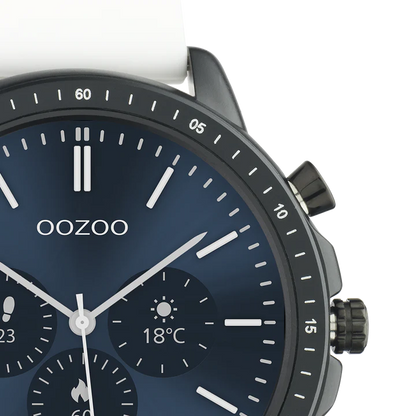 OOZOO Q00327 45mm Smartwatch White Rubber Strap