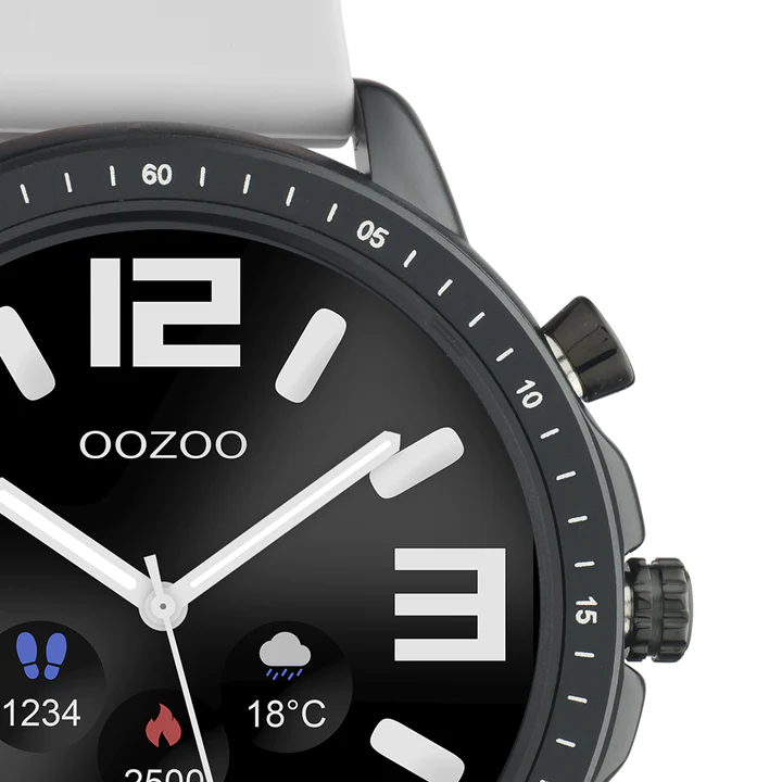 OOZOO Q00328 45mm Smartwatch Gray Rubber Strap