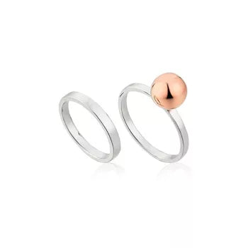 Ring RG018-1 Single Stone In Platinum Plated Silver