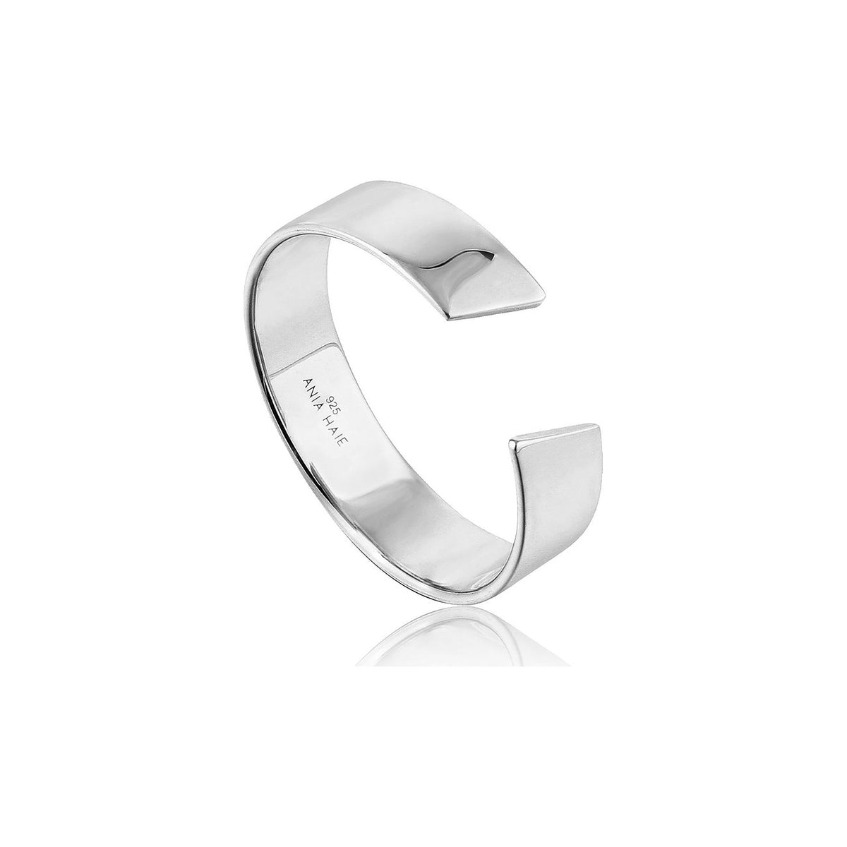 Ring RG018-1 Single Stone In Platinum Plated Silver