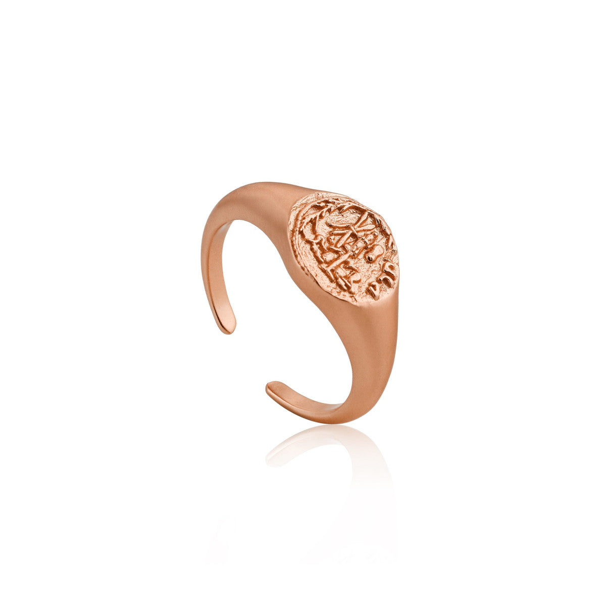 Ring RG018-1 Single Stone In Platinum Plated Silver