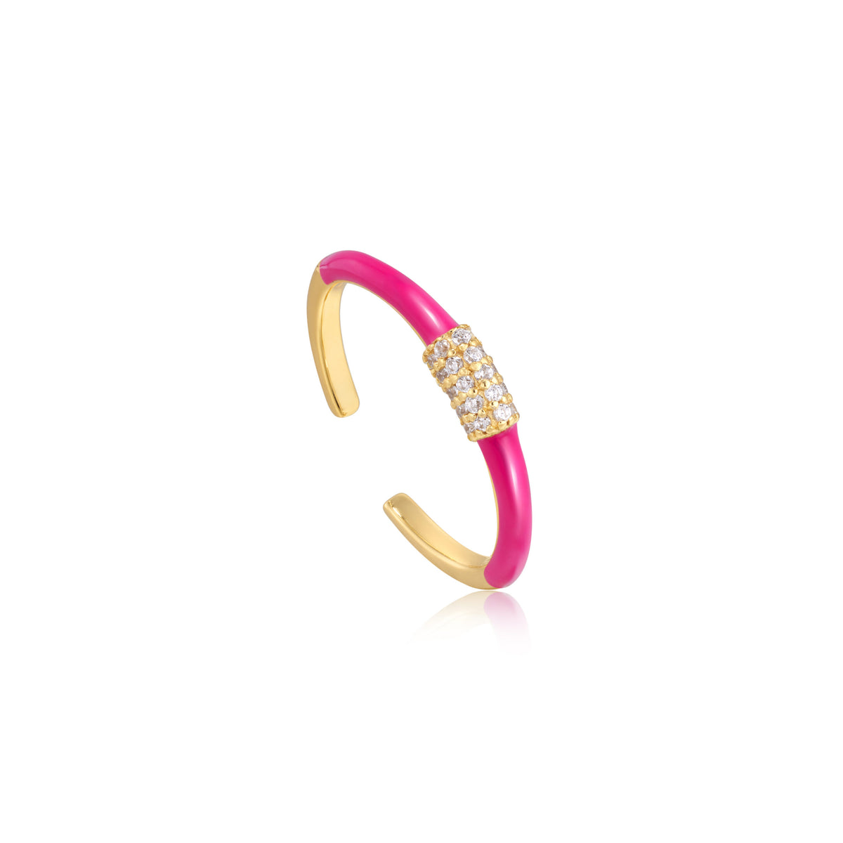 Ring RG018-1 Single Stone In Platinum Plated Silver