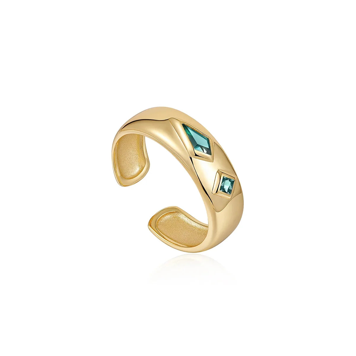 Ring RG018-1 Single Stone In Platinum Plated Silver