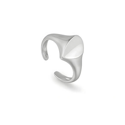 Ring RG018-1 Single Stone In Platinum Plated Silver