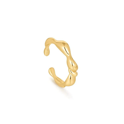 Ania Haie R050-01G Δαχτυλίδι Twisted Από Επιχρυσωμένο Ασήμι