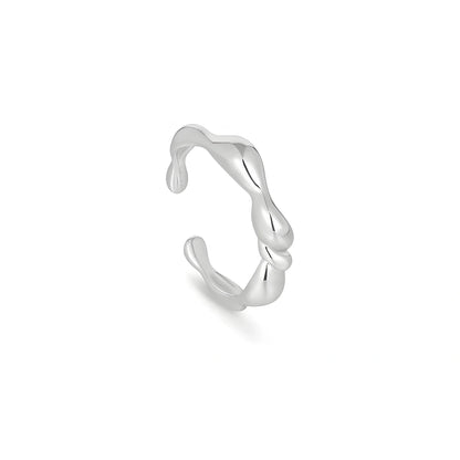 Ania Haie R050-01H Δαχτυλίδι Twisted Από Επιπλατινωμένο Ασήμι