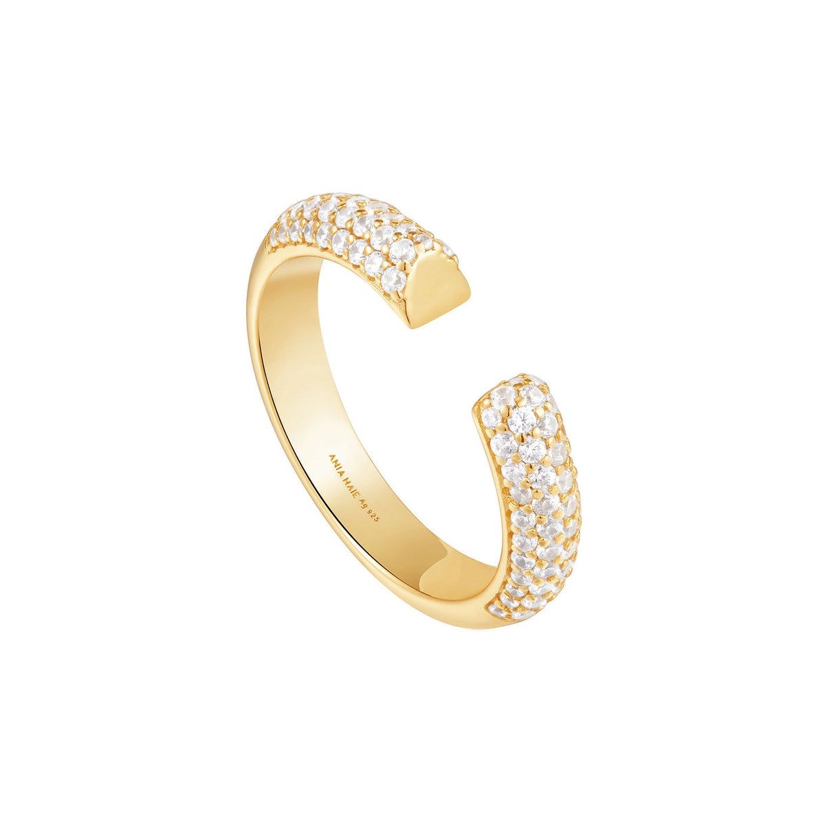 Ring RG018-1 Single Stone In Platinum Plated Silver