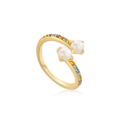Ring RG018-1 Single Stone In Platinum Plated Silver