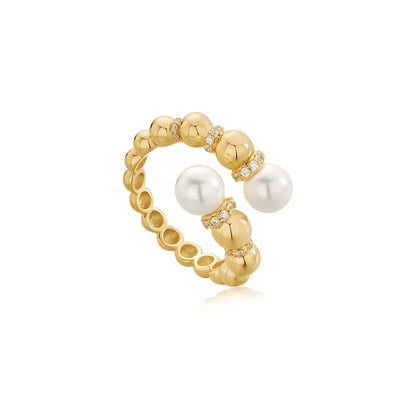 Ring RG018-1 Single Stone In Platinum Plated Silver