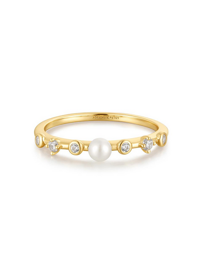 Ania Haie R058-04G-52 Δαχτυλίδι Freshwater Pearl Από Επιχρυσωμένο Ασήμι