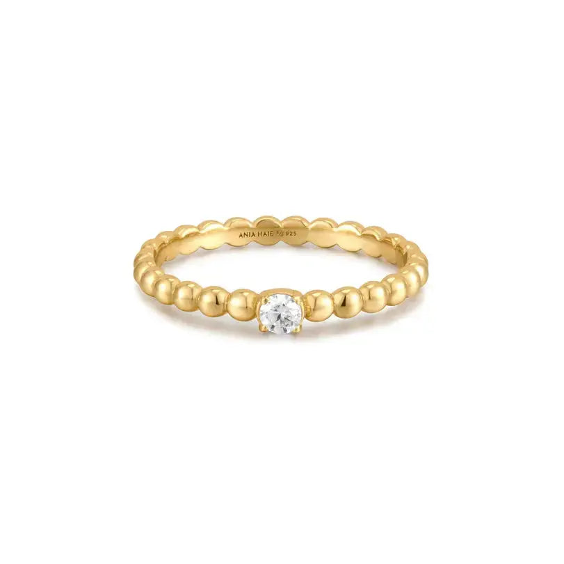 Ania Haie R059-01G-56 Δαχτυλίδι Cubic Zirconia Από Επιχρυσωμένο Ασήμι