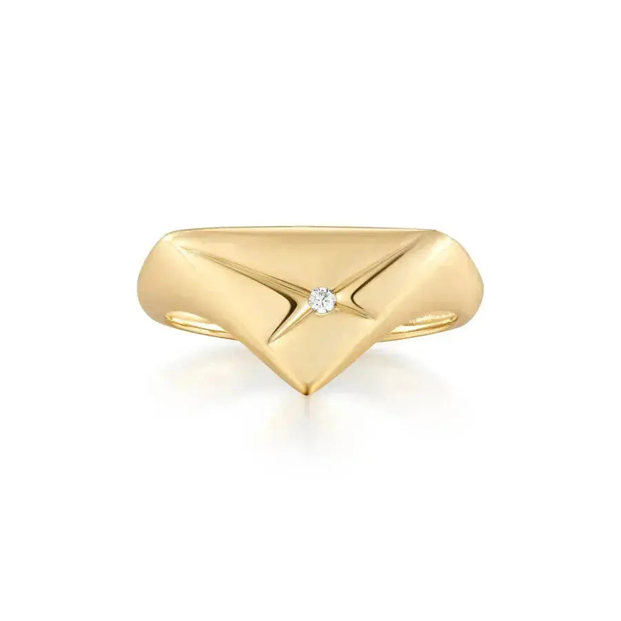 Ring RG018-1 Single Stone In Platinum Plated Silver