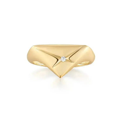 Ring RG018-1 Single Stone In Platinum Plated Silver