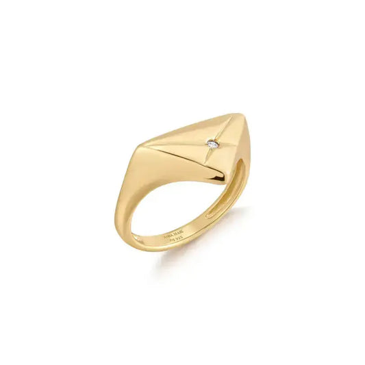 Ania Haie R059-05G-58 Δαχτυλίδι Kiss Triangle Από Επιχρυσωμένο Ασήμι