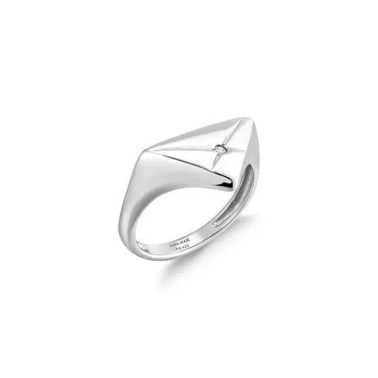 Ania Haie R059-05H-58 Δαχτυλίδι Kiss Triangle Από Επιπλατινωμένο Ασήμι Ania Haie