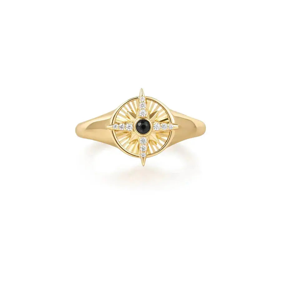 Ring RG018-1 Single Stone In Platinum Plated Silver