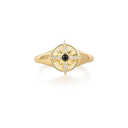 Ring RG018-1 Single Stone In Platinum Plated Silver