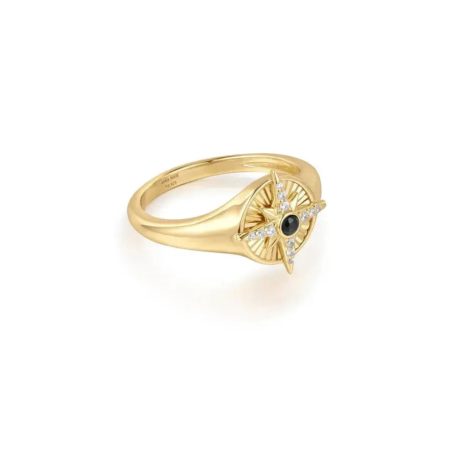 Ring RG018-1 Single Stone In Platinum Plated Silver