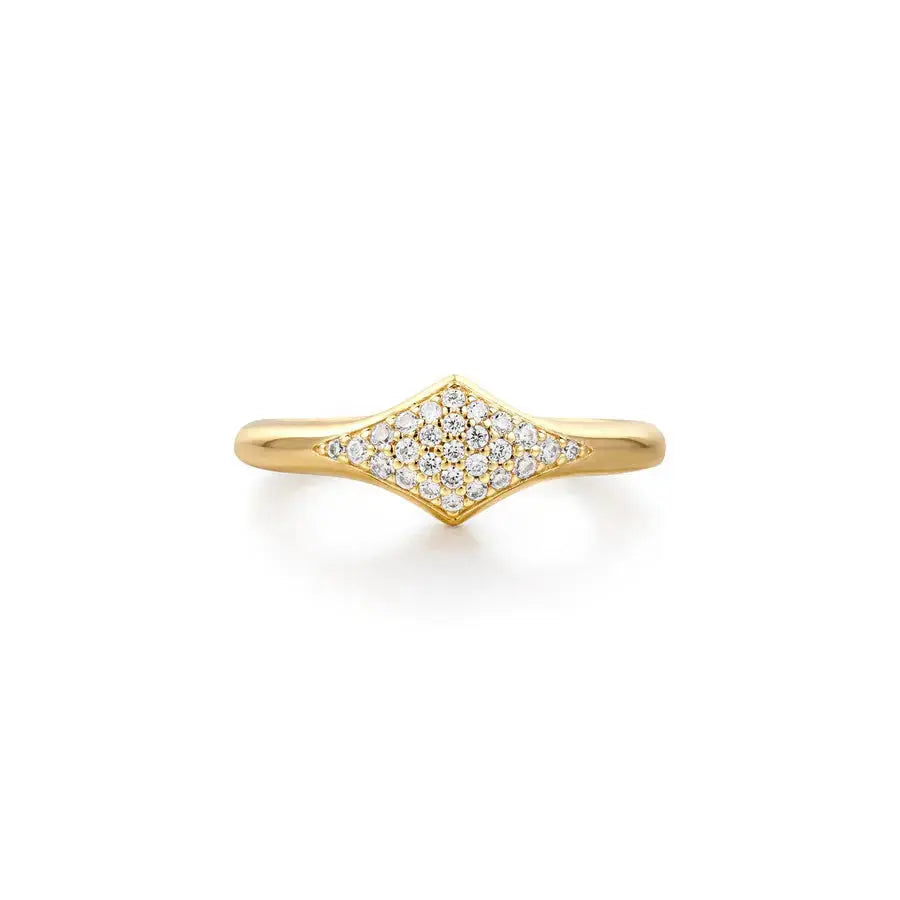 Ania Haie R061-05G-58 Δαχτυλίδι Pavé Sparkle Από Επιχρυσωμένο Ασήμι