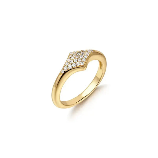 Ania Haie R061-05G-58 Δαχτυλίδι Pavé Sparkle Από Επιχρυσωμένο Ασήμι