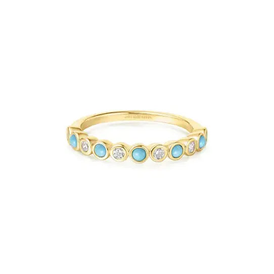 Ania Haie R063-01G-54 Δαχτυλίδι Turquoise Από Επιχρυσωμένο Ασήμι