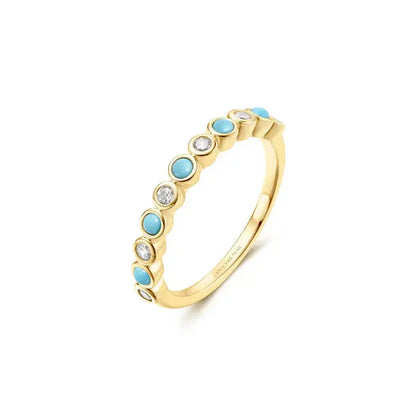 Ania Haie R063-01G-54 Δαχτυλίδι Turquoise Από Επιχρυσωμένο Ασήμι