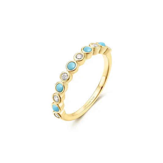 Ania Haie R063-01G-56 Δαχτυλίδι Turquoise Από Επιχρυσωμένο Ασήμι