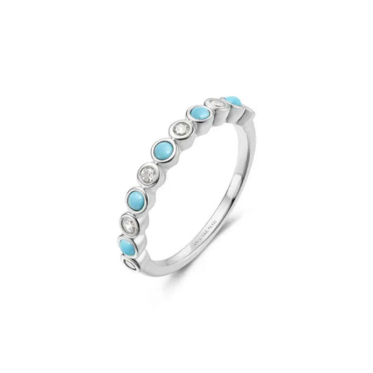 Ania Haie R063-01H-56 Δαχτυλίδι Turquoise Από Επιπλατινωμένο Ασήμι