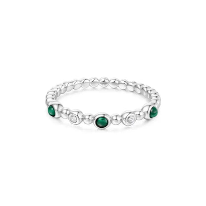 Ania Haie R064-05H-54 Δαχτυλίδι Malachite Από Επιπλατινωμένο Ασήμι