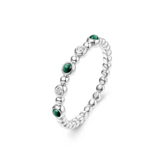 Ania Haie R064-05H-56 Δαχτυλίδι Malachite Από Επιπλατινωμένο Ασήμι