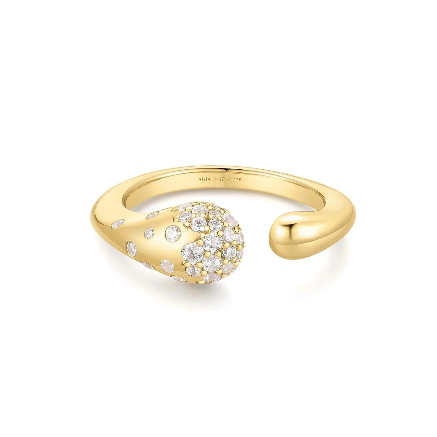 Ring RG018-1 Single Stone In Platinum Plated Silver