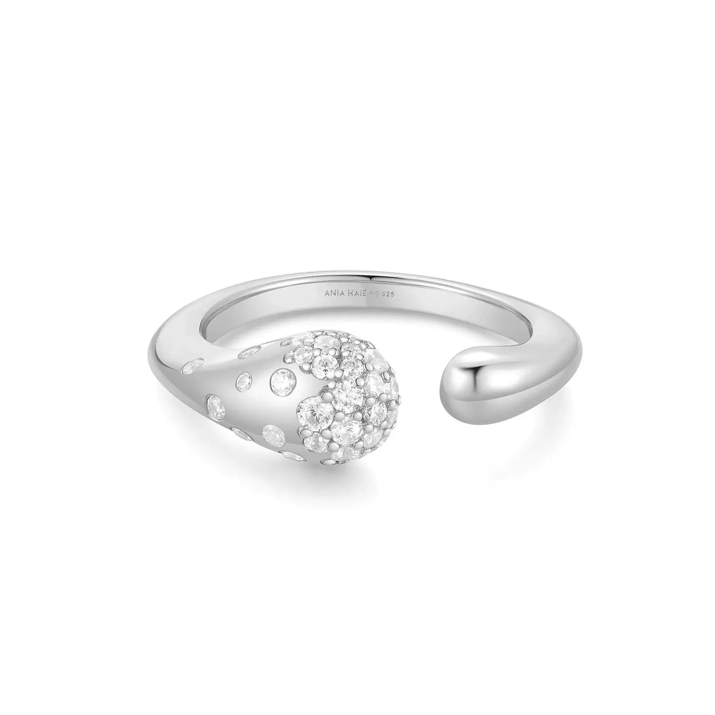 Ania Haie R066-04H Δαχτυλίδι Sparkling Sculptural Crossever Από Επιπλατινωμένο Ασήμι